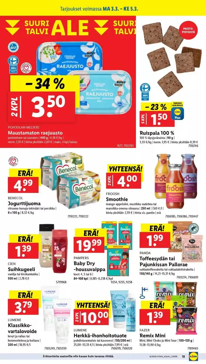 Mahtavia alennuksia valituista tuotteista voimassa alkaen 24. helmikuuta - 5. maaliskuuta 2025 - Tarjouslehti sivu 21