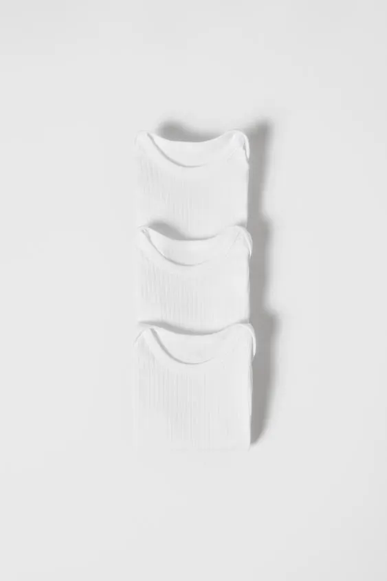 6 MONTHS - 3 YEARS/ PACK OF 3 ROUND NECK BODYSUITS