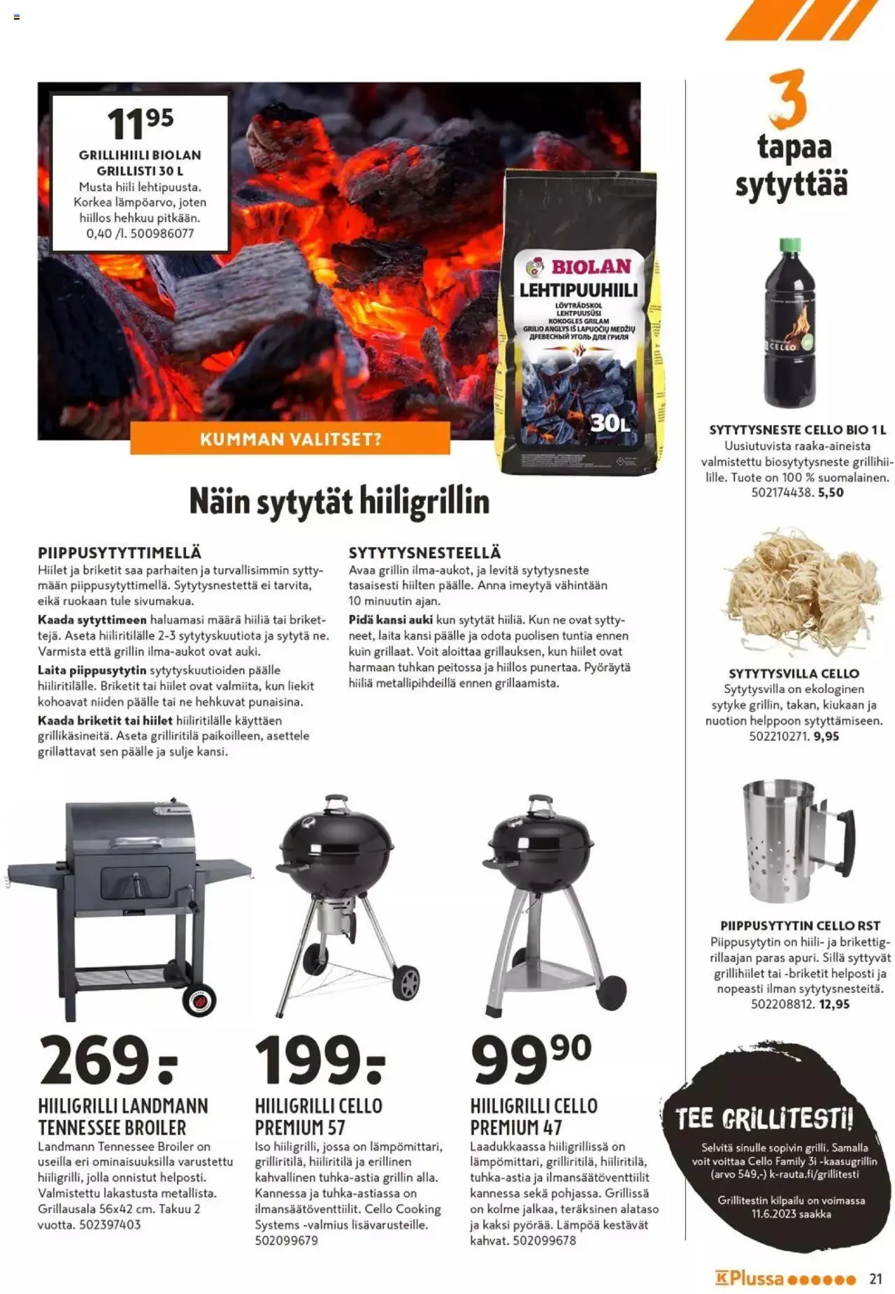 K-Rauta - Liekeissä-kuvasto 2023 voimassa alkaen 27. maaliskuuta - 31. heinäkuuta 2023 - Tarjouslehti sivu 21