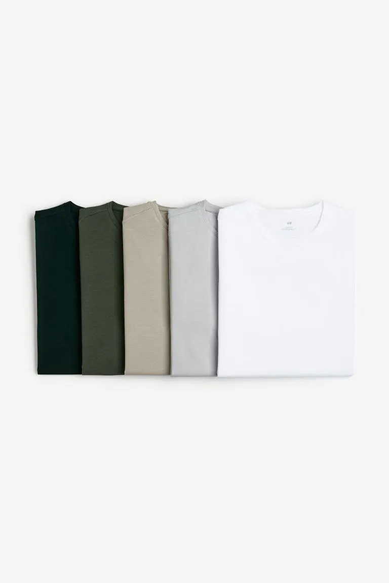 5 kpl T-paitoja Slim Fit