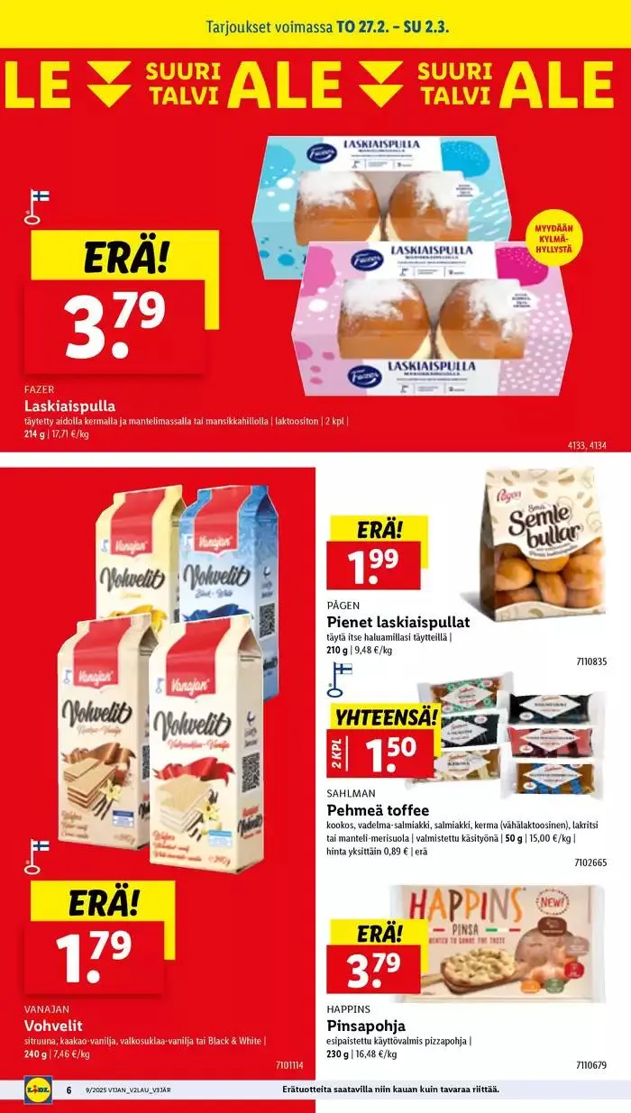 Mahtavia alennuksia valituista tuotteista voimassa alkaen 24. helmikuuta - 5. maaliskuuta 2025 - Tarjouslehti sivu 6
