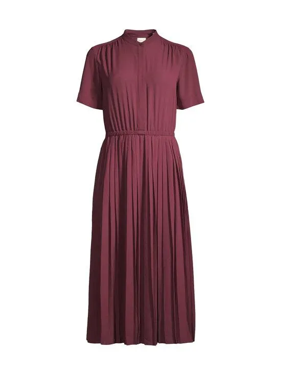 Pliseerattu midi-paitamekko