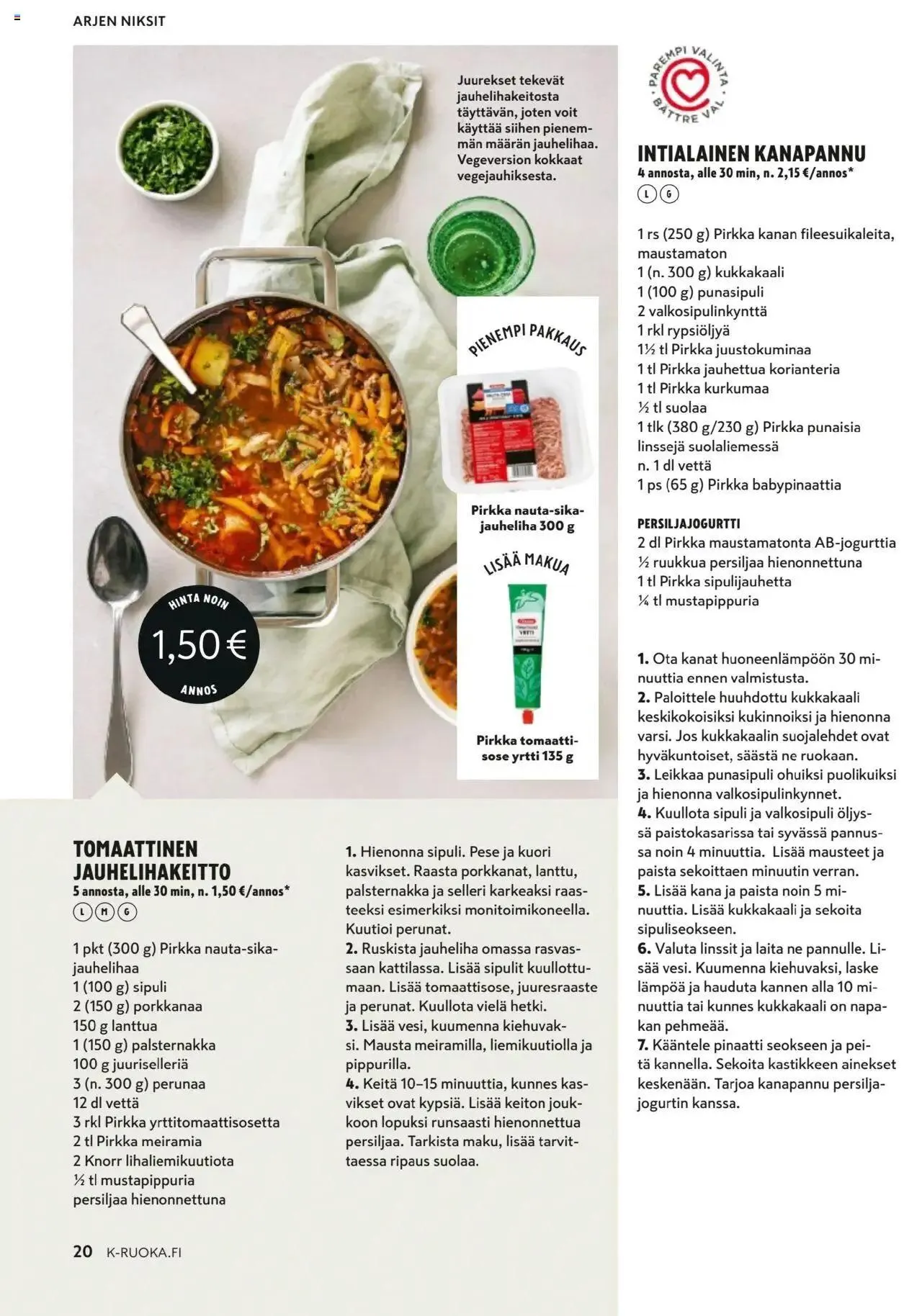 K-Market - K-Ruoka voimassa alkaen 25. syyskuuta - 26. marraskuuta 2024 - Tarjouslehti sivu 20