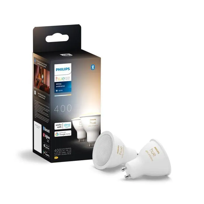 PHILIPS HUE WHITE AMBIANCE ÄLYLAMPPU 4.3W GU10 2KPL 250L 2200-