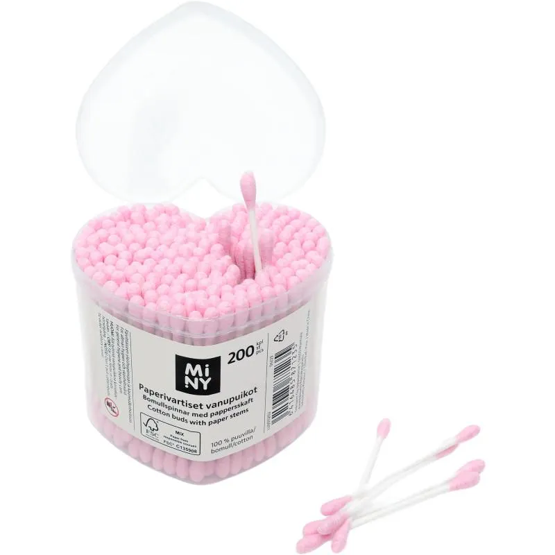 Vanupuikot Miny 200 kpl, pinkki