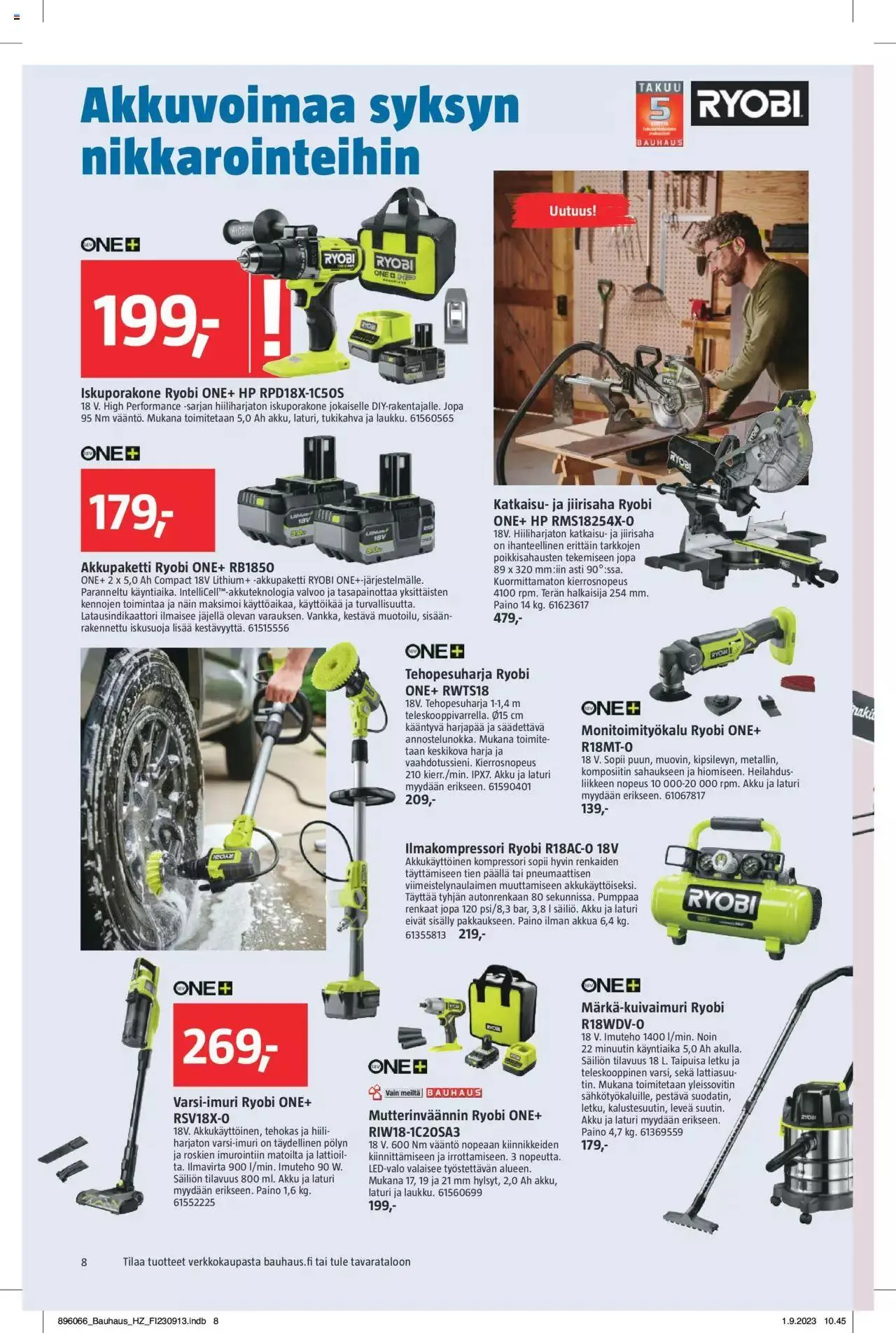 Bauhaus tarjoukset voimassa alkaen 13. syyskuuta - 3. lokakuuta 2023 - Tarjouslehti sivu 8
