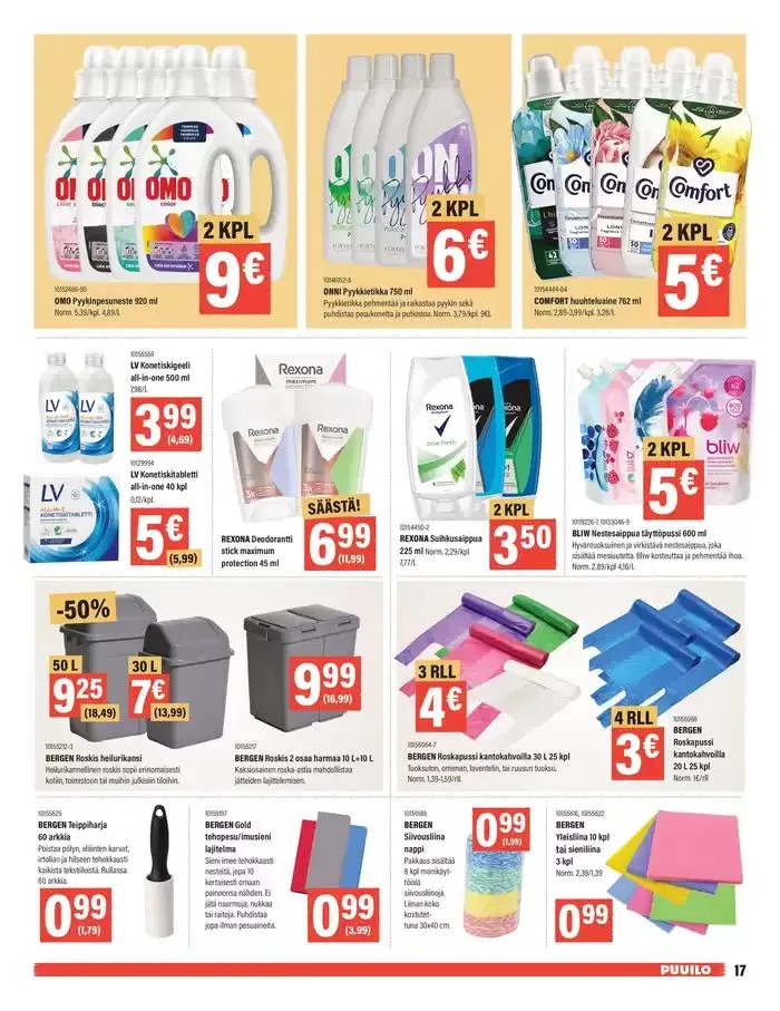 Puuilo tarjoukset voimassa alkaen 5. maaliskuuta - 16. maaliskuuta 2025 - Tarjouslehti sivu 17