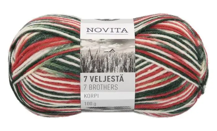 Novita 7 Veljestä Lanka Korpi 100 g 840 taivaanranta