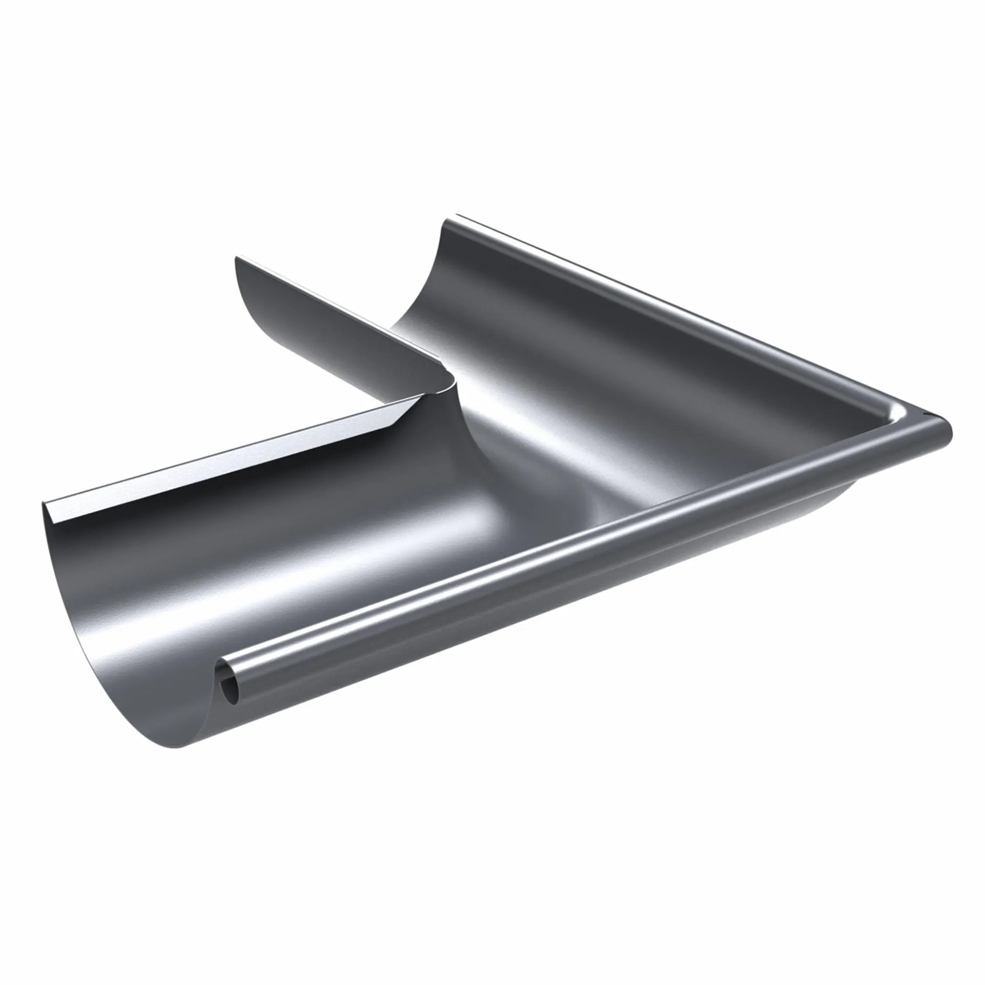 Kourun ulkokulma Ruukki 125/90 mm RR23 harmaa