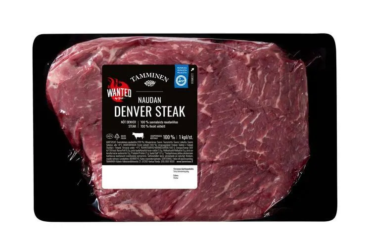 Tamminen naudan Denver steak n700g