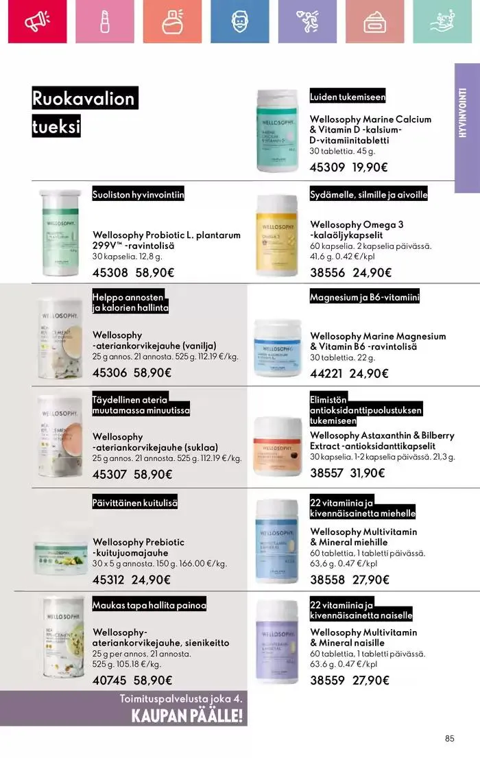 Oriflame tarjoukset voimassa alkaen 9. maaliskuuta - 29. maaliskuuta 2025 - Tarjouslehti sivu 85
