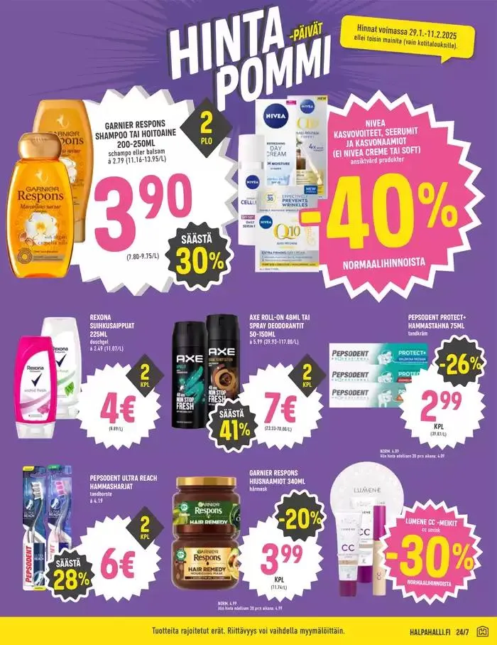 HalpaHalli tarjoukset voimassa alkaen 28. tammikuuta - 11. helmikuuta 2025 - Tarjouslehti sivu 7