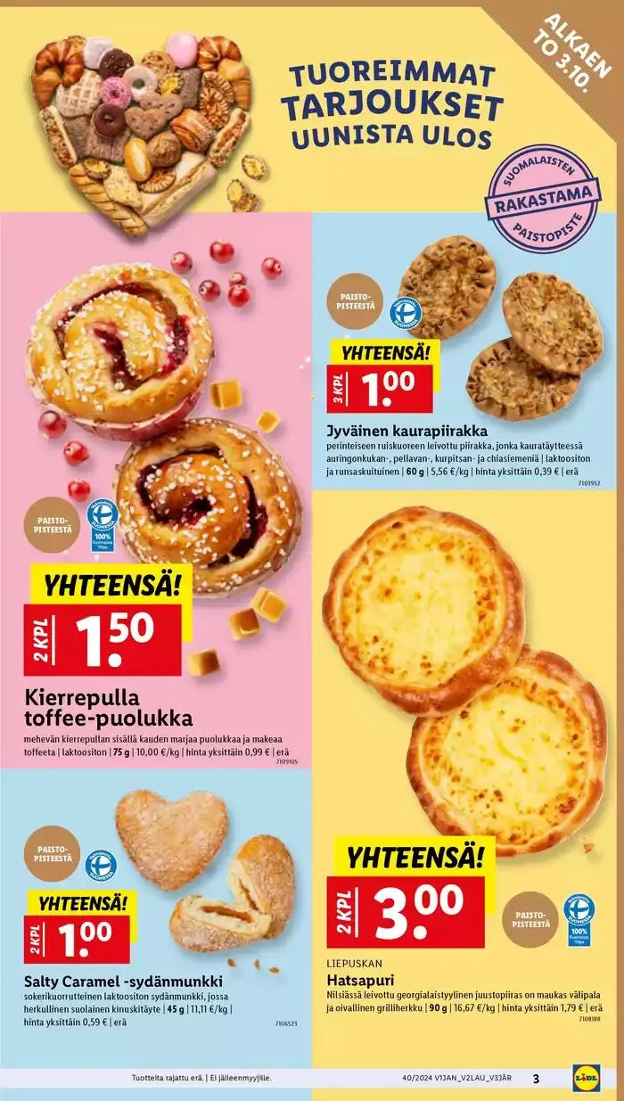 Parhaat löytömme voimassa alkaen 30. syyskuuta - 9. lokakuuta 2024 - Tarjouslehti sivu 3