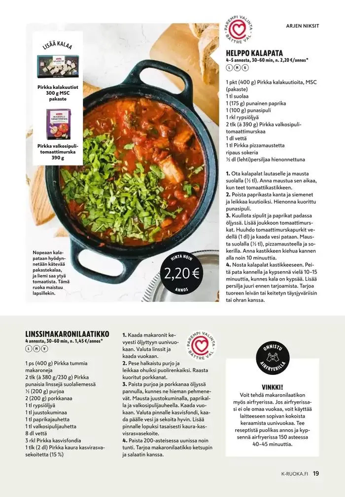 K-Ruoka 1/2025 voimassa alkaen 5. helmikuuta - 19. helmikuuta 2025 - Tarjouslehti sivu 19