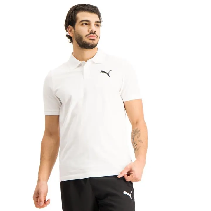 Essentials Pique Polo, miesten t-paita, Valkoinen