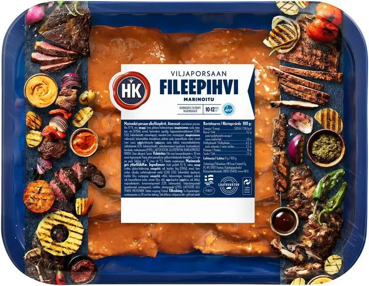HK Viljaporsaan Fileepihvi marinoitu n. 1,3 kg