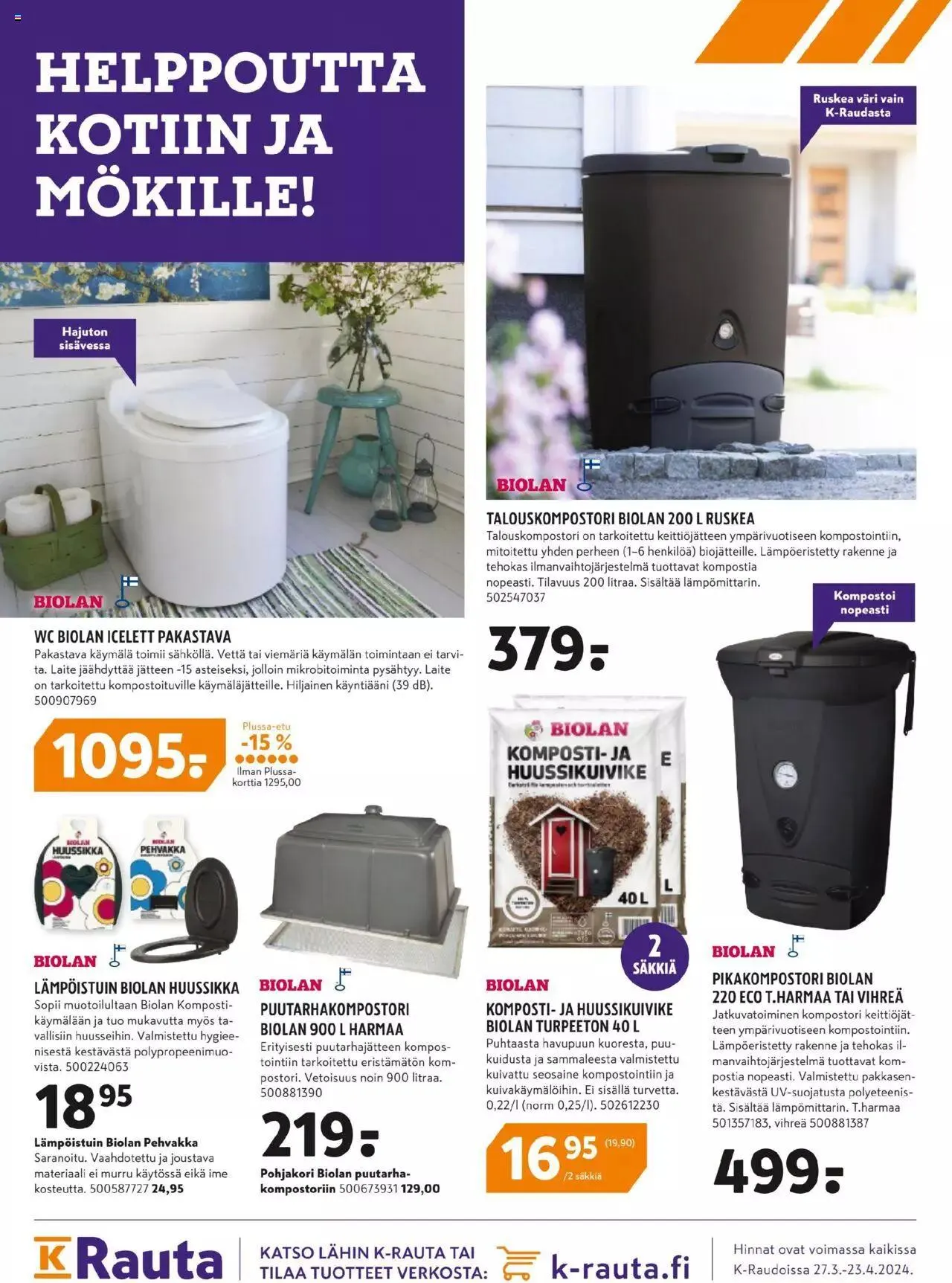 K-Market - Pirkka voimassa alkaen 27. maaliskuuta - 23. huhtikuuta 2024 - Tarjouslehti sivu 30