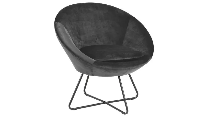 CENTER-nojatuoli Vic-kangas, tummanharmaa