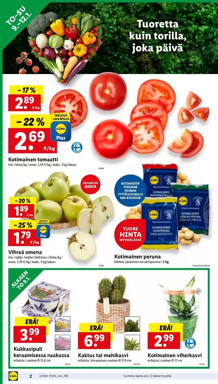 Säästä nyt tarjouksillamme voimassa alkaen 6. tammikuuta - 15. tammikuuta 2025 - Tarjouslehti sivu 2