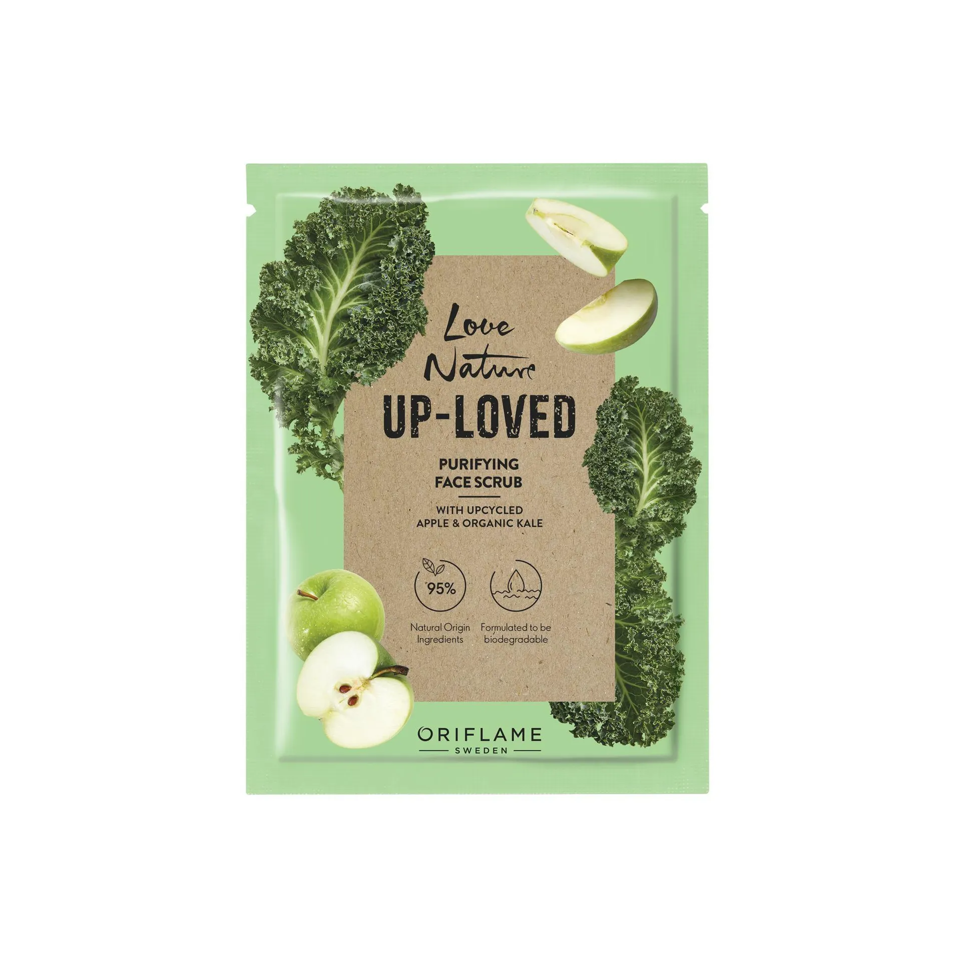 Εξυγιαντικό Απολεπιστικό Προσώπου με Αναβαθμισμένο Μήλο & Οργανικό Kale Love Nature Up-Loved