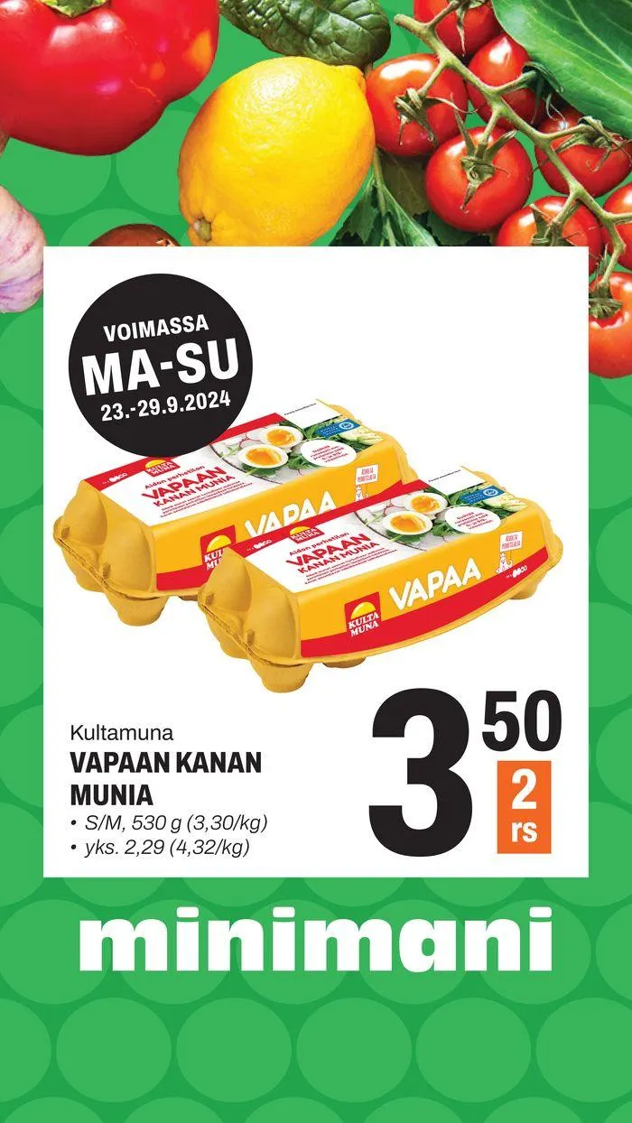 Minimani Yhtiöt Oy voimassa alkaen 23. syyskuuta - 7. lokakuuta 2024 - Tarjouslehti sivu 4