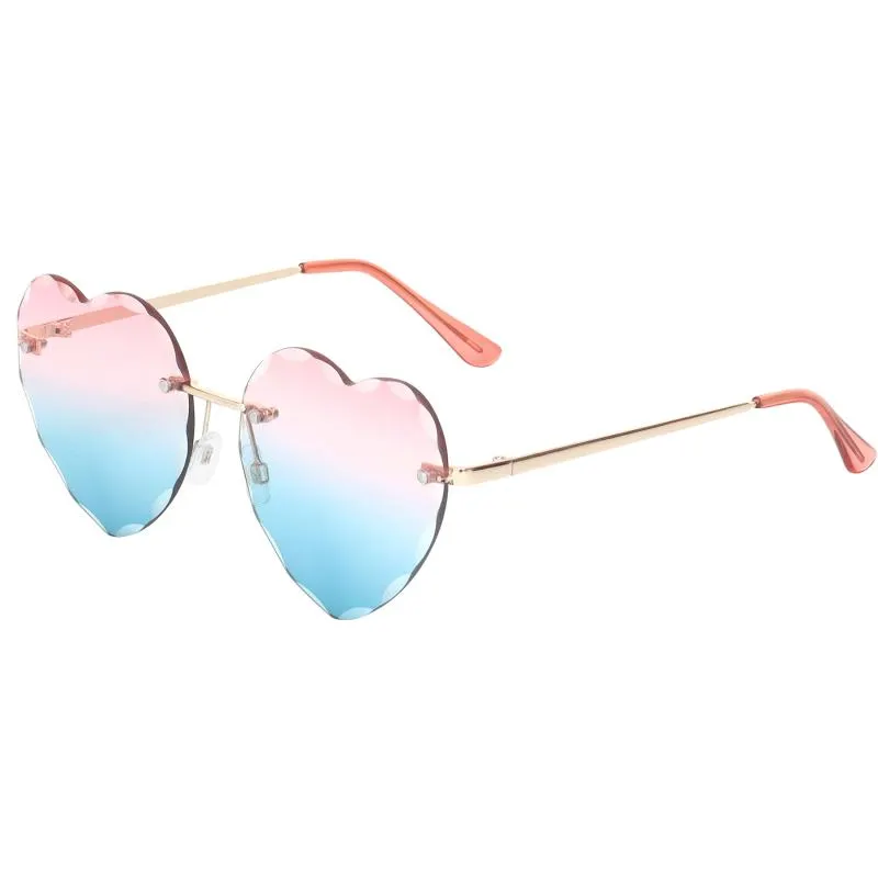 Aurinkolasit Miny sydän pinkki/turkoosi