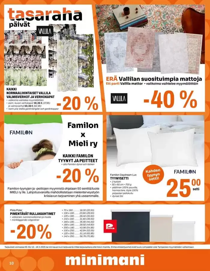 Minimani Yhtiöt Oy voimassa alkaen 12. maaliskuuta - 16. maaliskuuta 2025 - Tarjouslehti sivu 10