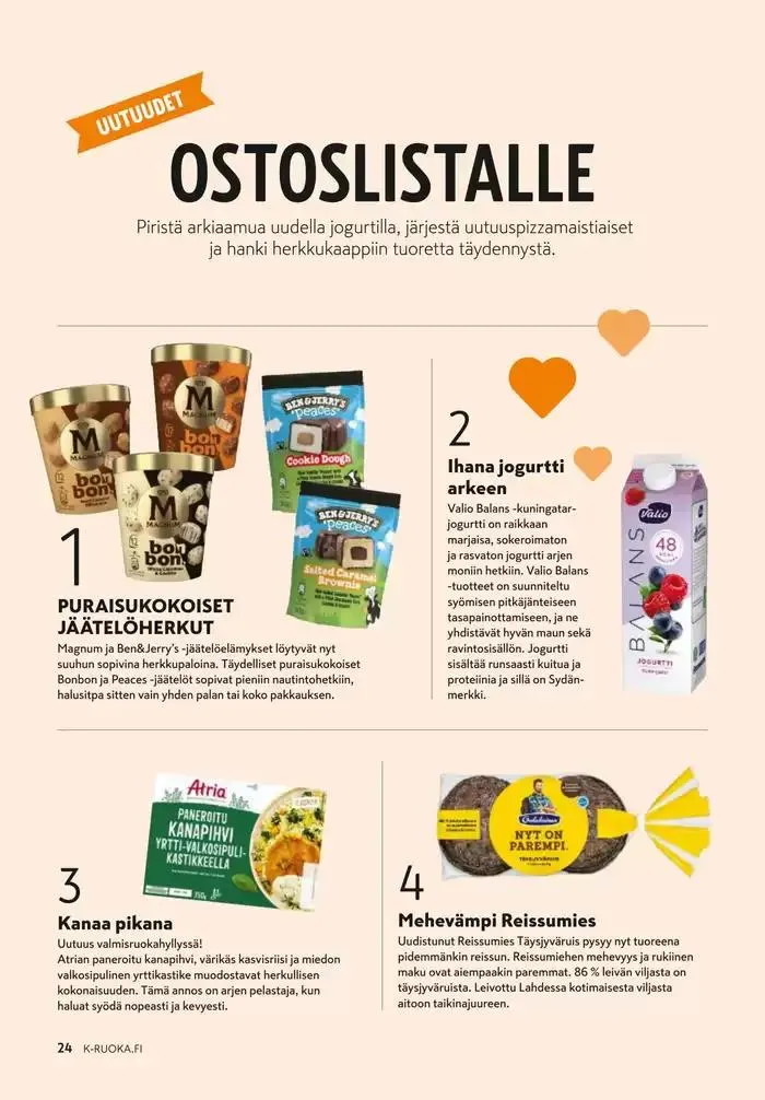 K-Ruoka 1/2025 voimassa alkaen 5. helmikuuta - 19. helmikuuta 2025 - Tarjouslehti sivu 24