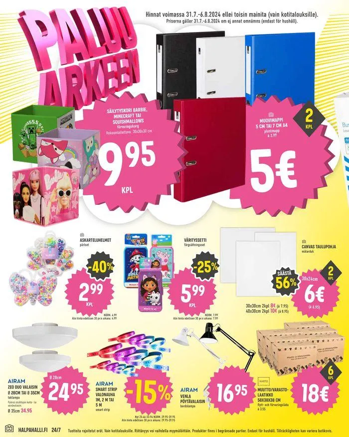 Paluu arkeen voimassa alkaen 31. heinäkuuta - 6. elokuuta 2024 - Tarjouslehti sivu 8