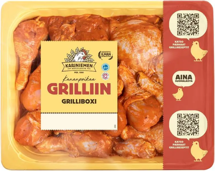 Kariniemen Kananpojan uuniboxi marinoitu n. 1,7 kg