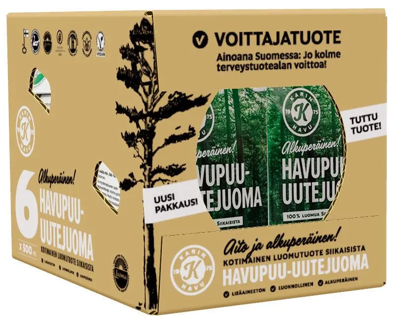 Havupuu-uutejuoma, 6 x 500 ml