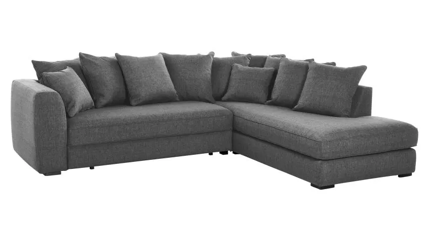 BOSTON-kulmavuodesohva Bari-kangas, tummanharmaa, kätisyys: oikea