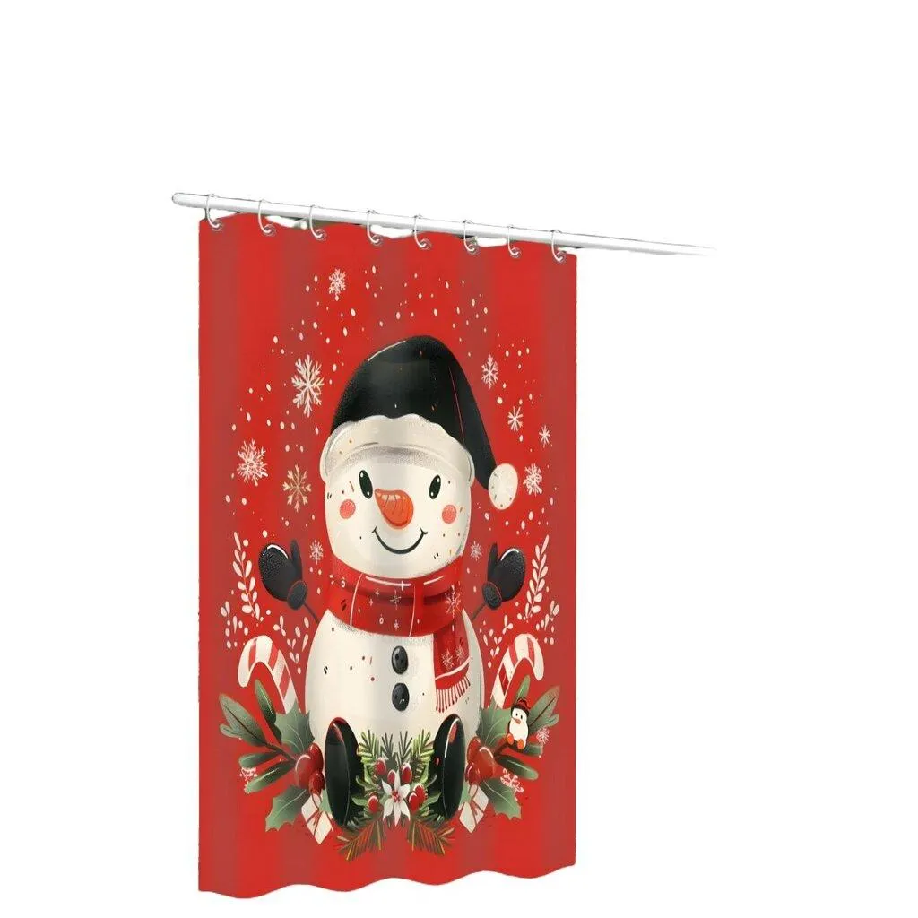 Polyesteri Vedenkestävä Ulkoilma Verho Lumiukko Kuvio Pickify, 1PC-180X243cm/71*96in