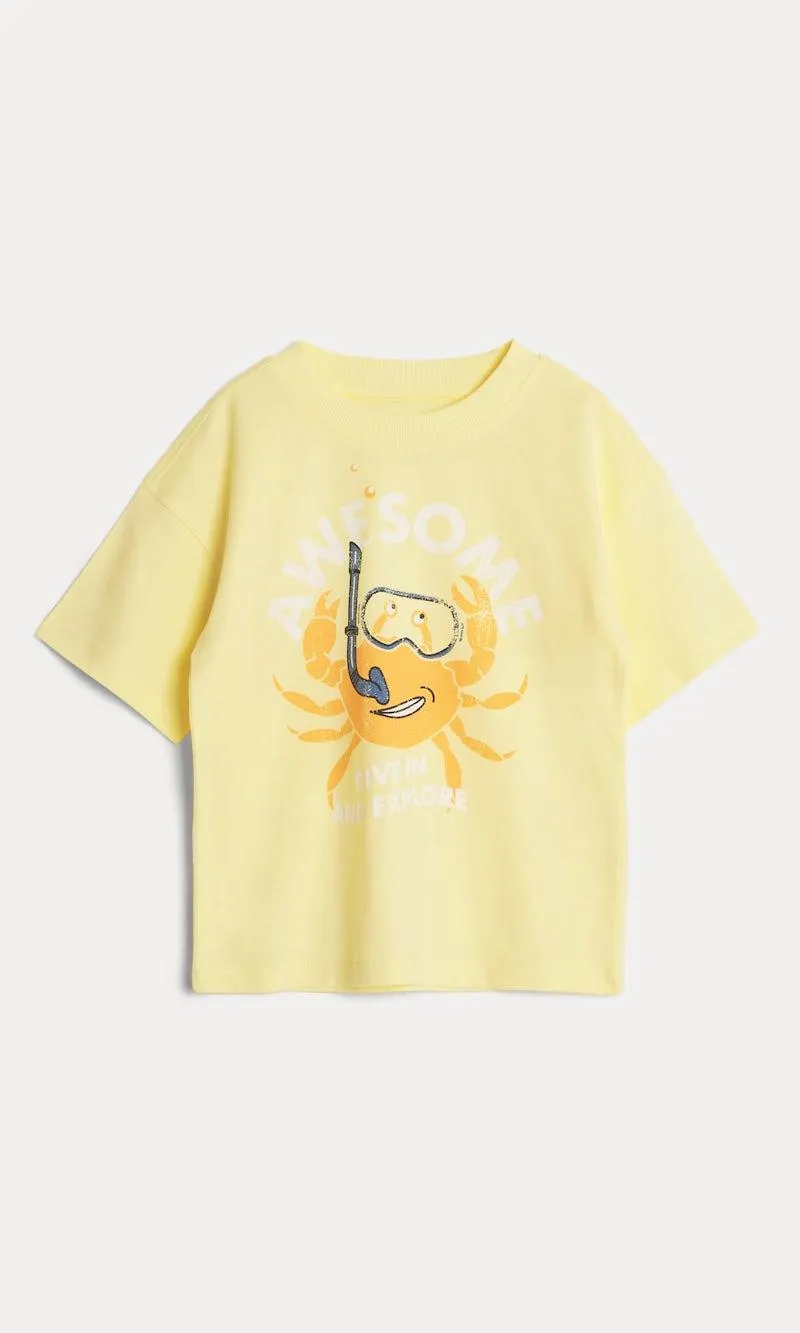 Printti t-paita, puuvillaa