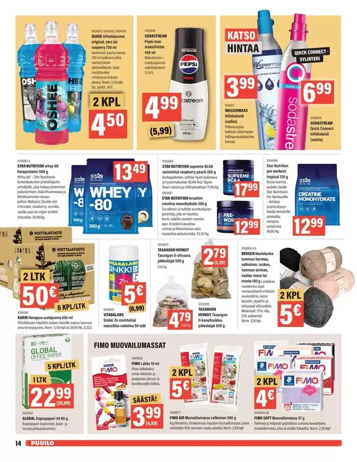 Puuilo tarjoukset voimassa alkaen 5. maaliskuuta - 16. maaliskuuta 2025 - Tarjouslehti sivu 14