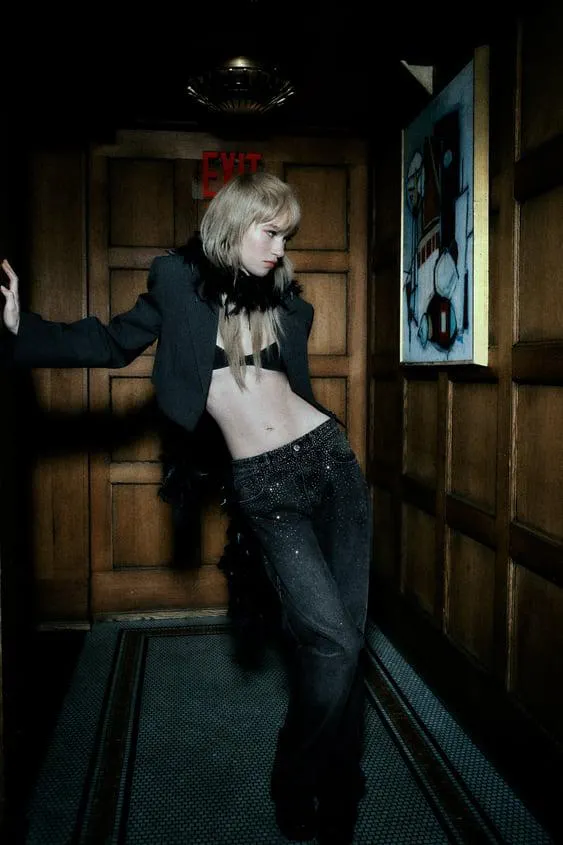 JEANS TRF BRILLOS TIRO MEDIO