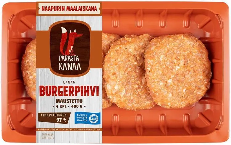 Naapurin Maalaiskanan burgerpihvi maustettu 400g