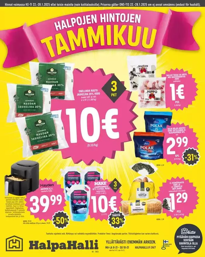 HalpaHalli tarjoukset - 1