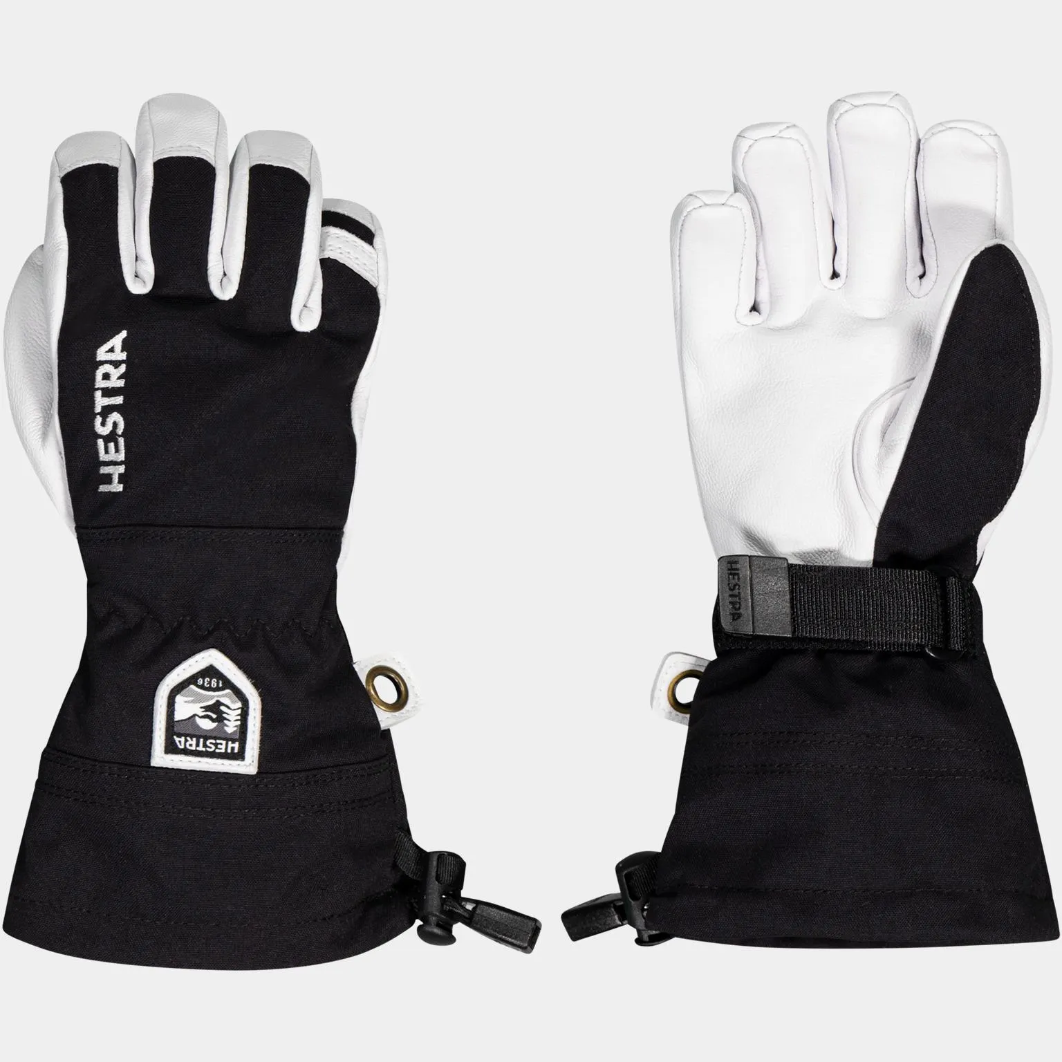 Army Leather Heli Ski, skihanske - Svart