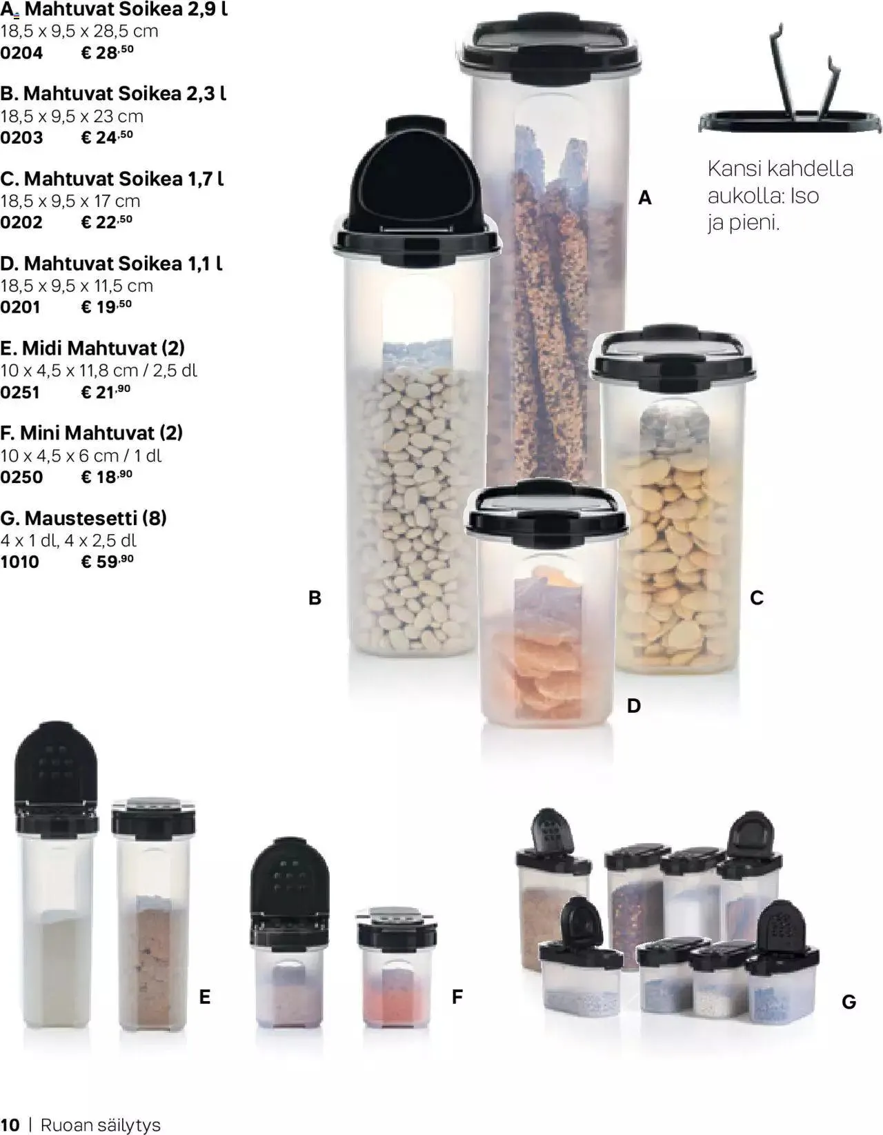 Tupperware tarjoukset Syksy / Talvi 2023-24 voimassa alkaen 29. syyskuuta - 31. joulukuuta 2023 - Tarjouslehti sivu 10