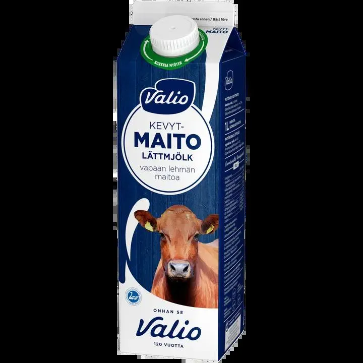 Valio vapaan lehmän kevytmaito 1 l