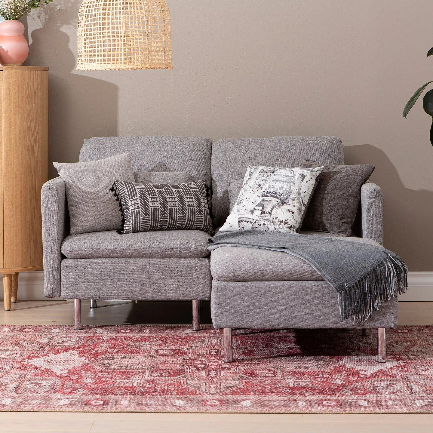 2-istuttava divaanisohva, harmaa