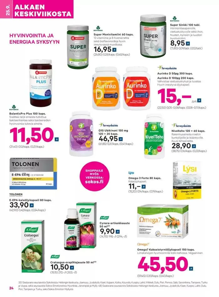 Sokos 3plus1-kuvasto syksy 2024 voimassa alkaen 25. syyskuuta - 9. lokakuuta 2024 - Tarjouslehti sivu 24