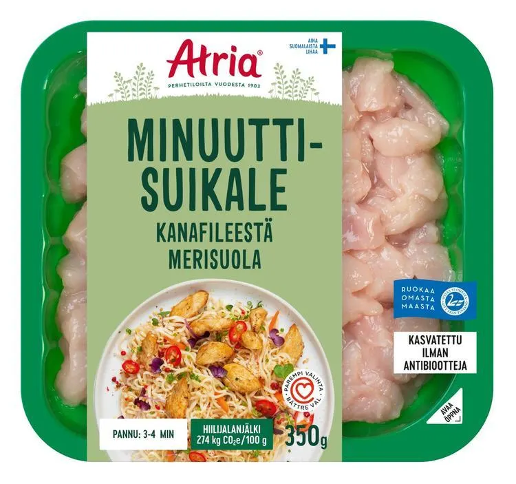 Atria Minuuttisuikale Kanafileestä Merisuola 350g