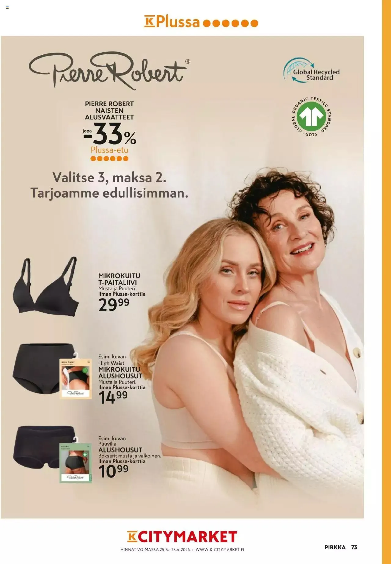 K-Market - Pirkka voimassa alkaen 27. maaliskuuta - 23. huhtikuuta 2024 - Tarjouslehti sivu 73