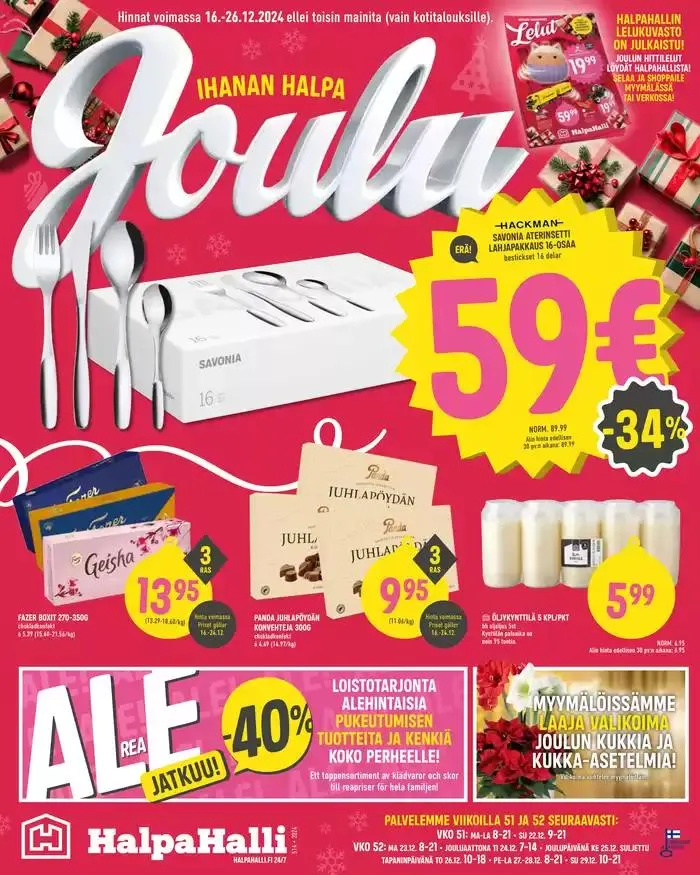 HalpaHalli tarjoukset - 1