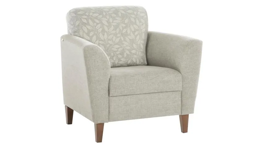 Unico ELLA-nojatuoli Manhattan/Saskia-kangas 277/878, luonnonvalkoinen