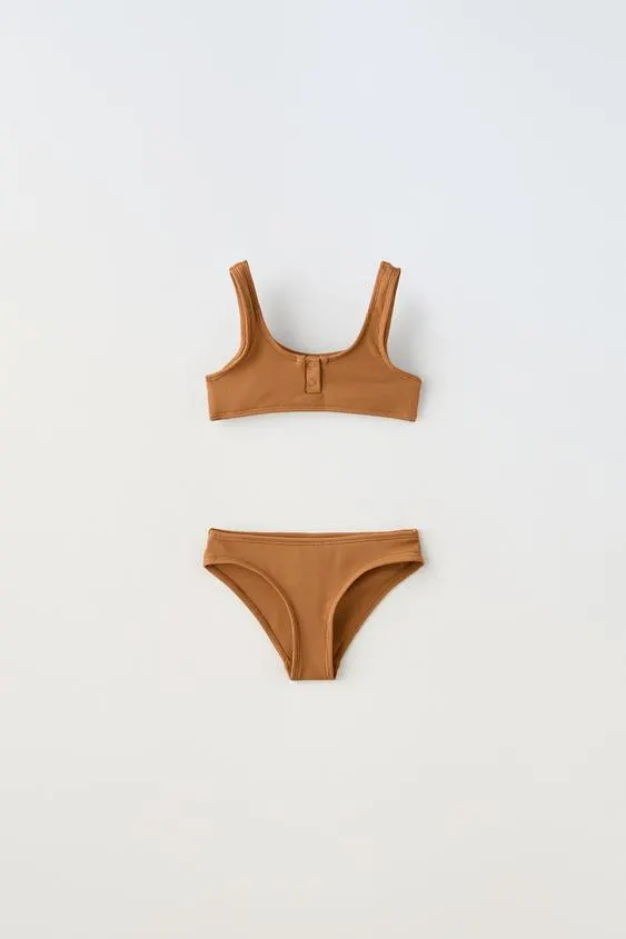 6-14 YEARS/ TEXTURED BIKINI SET