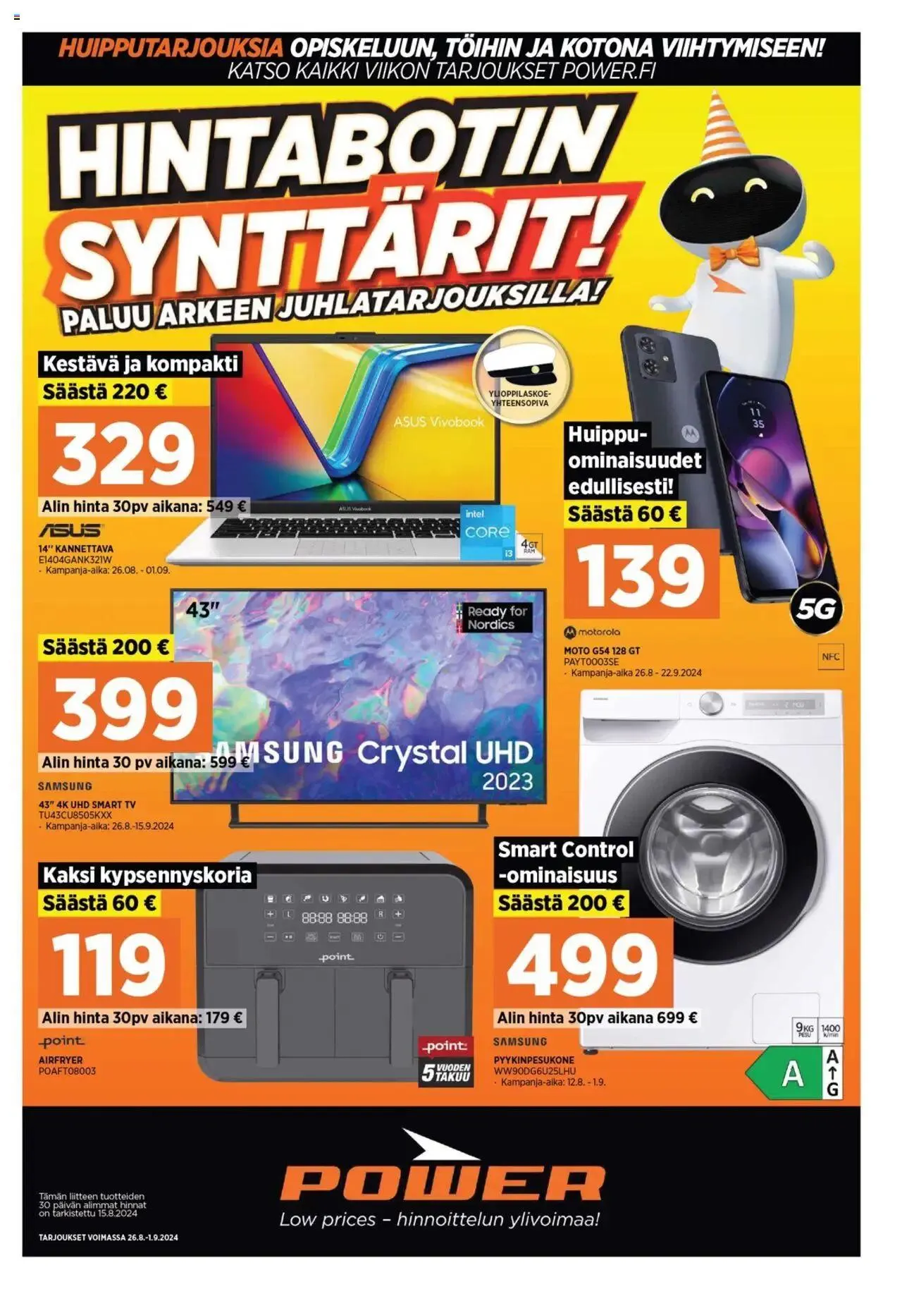 Power tarjoukset voimassa alkaen 26. elokuuta - 1. syyskuuta 2024 - Tarjouslehti sivu 1