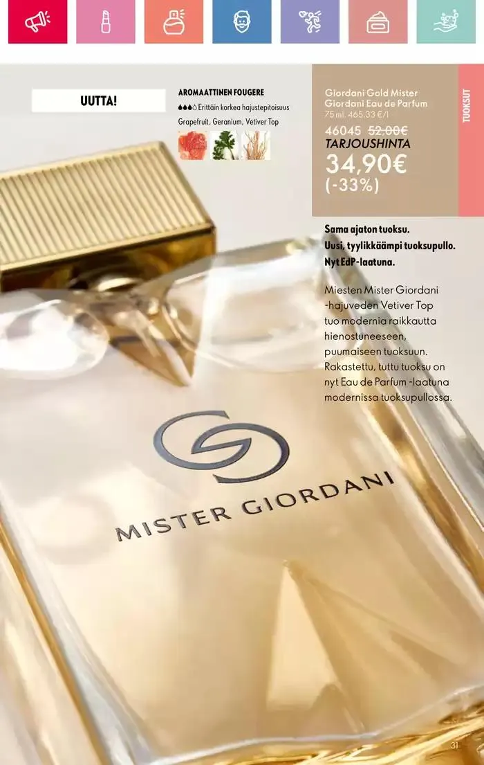 Oriflame tarjoukset voimassa alkaen 26. tammikuuta - 9. helmikuuta 2025 - Tarjouslehti sivu 31